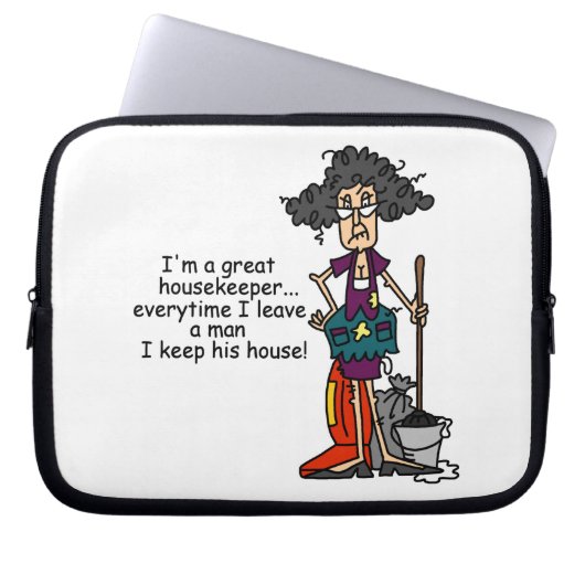 Haushälterin-Spaß Laptopschutzhülle (Vorderseite)