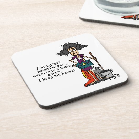 Haushälterin-Spaß Untersetzer (Linke Seite)
