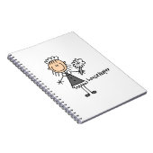 Haushälterin-Strichmännchen Notizblock (Rechte Seite)