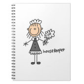 Haushälterin-Strichmännchen Notizblock (Vorderseite)