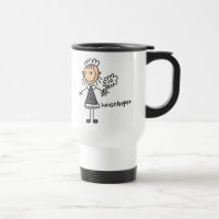 Haushälterin-Strichmännchen-Tasse