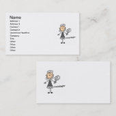 Haushälterin-Strichmännchen Visitenkarte (Vorne/Hinten)