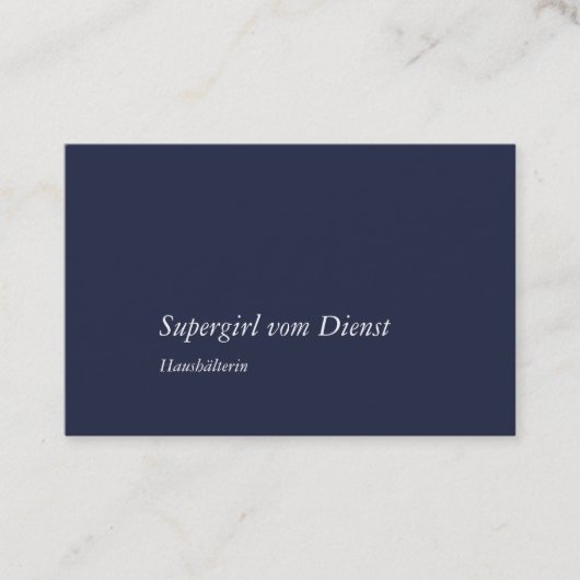 Haushälterin Visitenkarten Visitenkarte (Vorderseite)