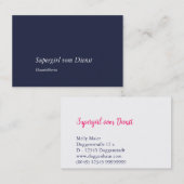 Haushälterin Visitenkarten Visitenkarte (Vorne/Hinten)