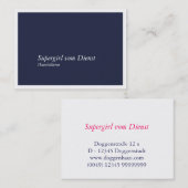 Haushälterin Visitenkarten Visitenkarte (Vorne/Hinten)