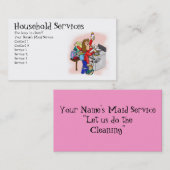 Haushalts-Dienstleistungen Visitenkarte (Vorne/Hinten)