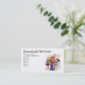 Haushalts-Dienstleistungen Visitenkarte (Stehend Vorderseite)