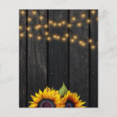 Haushalts rustikale Blumenpaare duschen Einladung (Rückseite)