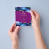 HAUSHALTSABKOMMEN Lila-rosa-goldene Hochzeitsreise Flyer (Gruppe)