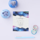 HAUSHALTSABKOMMEN Lila-rosa-goldene Hochzeitsreise Flyer (Einzeln)