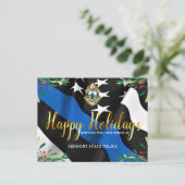 Haushaltsabteilung - Blaue Linie - Weihnachten Postkarte (Stehend Vorderseite)