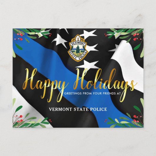 Haushaltsabteilung - Blaue Linie - Weihnachten Postkarte (Vorderseite)