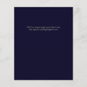 HAUSHALTSAGATE Blue Lila Gold Hochzeitbudget Flyer (Hinten)