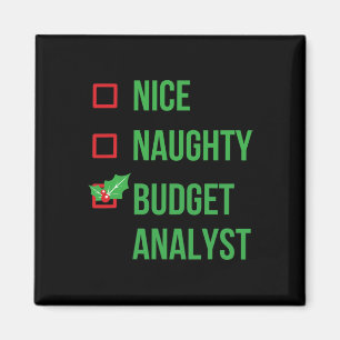 Haushaltsanalyst Funny Pajama Weihnachtsgeschenk Magnet