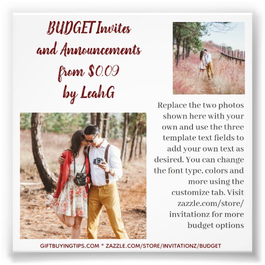 HAUSHALTSankündigung Save the Date FOTO (Vorne)