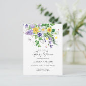 Haushaltsartikel und Wildblumen Kinderdusche Postkarte (Stehend Vorderseite)