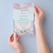 Haushaltsätherische Meerjungfrau unter dem Meeresm Flyer (Handgriff)