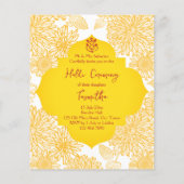 Haushaltsausschreibung für halbgelbe Blumen (Rückseite)