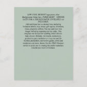 HAUSHALTSBABY-SHOWER-EINLADUNGEN - Waldtiere Flyer (Hinten)