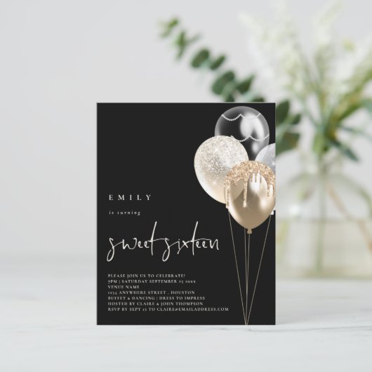 Haushaltsballons Gold Elfenbeinkühe QR Code Sweet  (Stehend Vorderseite)