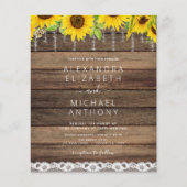 Haushaltsbauernhof Sonnenblumen Einladung Flyer (Vorne)