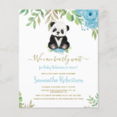 Haushaltsbear Blue Baby Dusche Foto Einladung (Vorderseite)