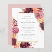 Haushaltsbeerdigung Burgund Pink Blumenladen (Vorne/Hinten)