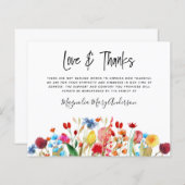 HAUSHALTSbeerdigung Danke Karte | Moderne Wildblum (Vorne/Hinten)