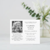 HAUSHALTSbeerdigung Gedenkfeier INVITE Feier zum L (Stehend Vorderseite)