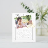 HAUSHALTSBegräbnis Danke Foto Gold Lilly (Stehend Vorderseite)