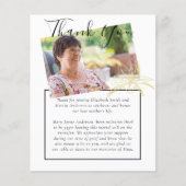 HAUSHALTSBegräbnis Danke Foto Gold Lilly (Vorderseite)