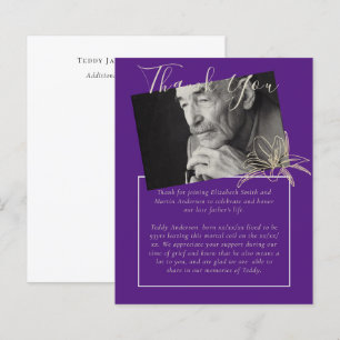 HAUSHALTSBegräbnis Danke Foto Lila Lilly