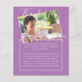 HAUSHALTSBegräbnis Danke Foto Mauve Lilly (Vorderseite)