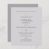 HAUSHALTSBegräbnisdienst mit Verse einladen (Vorne/Hinten)