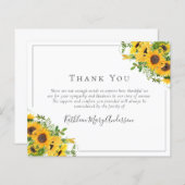 HAUSHALTSBeileid Sonnenblumenbeerdigung Danke (Vorne/Hinten)