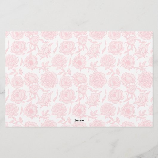 Haushaltsberatung & Wünsche Pink Bow Baby Shower G Briefpapier (Rückseite)