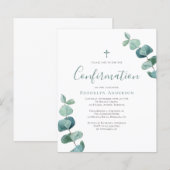 HAUSHALTSbestätigung Einladung | Eukalyptus Sprigs (Vorne/Hinten)