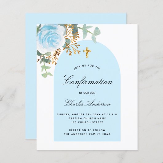 Haushaltsbestätigung Eukalyptus blauer Junge (Vorne/Hinten)