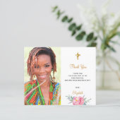 Haushaltsbestätigung Foto Blumenmädchen vielen Dan (Stehend Vorderseite)