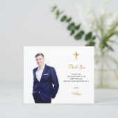 Haushaltsbestätigung Foto Cross Junge Vielen Dank (Stehend Vorderseite)