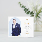 Haushaltsbestätigung Foto Junge blauen Bogen viele (Stehend Vorderseite)