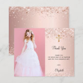 Haushaltsbestätigung Glitzer Foto Vielen Dank (Vorne/Hinten)