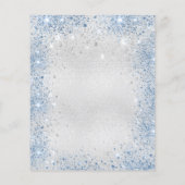 Haushaltsbestätigung - Silberne Glitzer - blaue Ei (Rückseite)