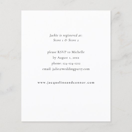 Haushaltsblass Rosa Brautparty 2 Flyer (Hinten)