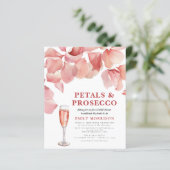 Haushaltsblättern & Prosecco Brautdusche Einladung (Stehend Vorderseite)