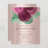 Haushaltsblättriger QR-Code Rose Green Marsala (Vorne/Hinten)