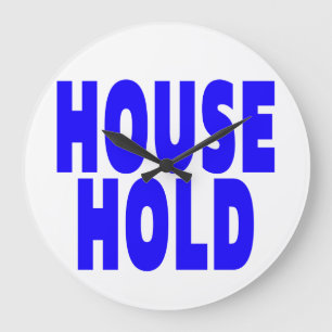 HAUSHALTSBLAU SCHRIFTARTEN GROßE WANDUHR
