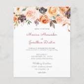 Haushaltsblush & Peach Floral Wedding Flyer (Vorne)