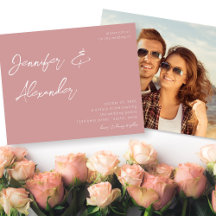 Haushaltsblush-Pink-Kalligrafie-Foto Hochzeit V2