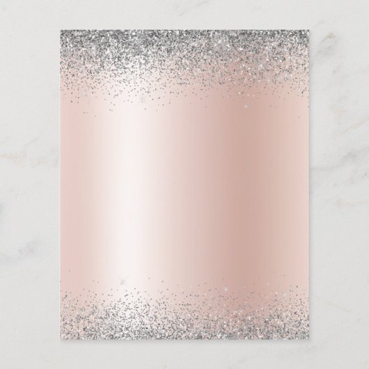 Haushaltsblush Rosa 2022 Abschluss Glitzer Silver (Rückseite)